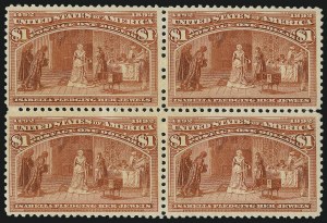 Sale 997, Lot 5704, 1893 Columbian Issue (10c thru $1.00, Scott 237-241)