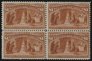 Sale 997, Lot 5705, 1893 Columbian Issue (10c thru $1.00, Scott 237-241)