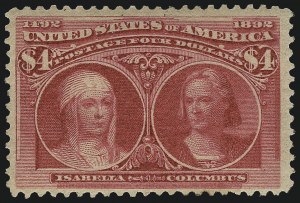 Sale 997, Lot 5724, 1893 Columbian Issue ($2.00 thru $5.00, Scott 242-245)