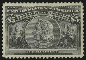 Sale 997, Lot 5730, 1893 Columbian Issue ($2.00 thru $5.00, Scott 242-245)