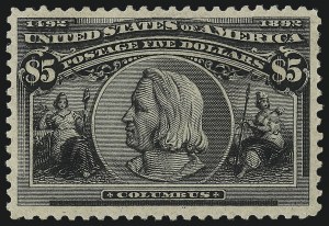 Sale 997, Lot 5731, 1893 Columbian Issue ($2.00 thru $5.00, Scott 242-245)