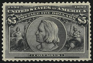 Sale 997, Lot 5732, 1893 Columbian Issue ($2.00 thru $5.00, Scott 242-245)