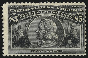 Sale 997, Lot 5734, 1893 Columbian Issue ($2.00 thru $5.00, Scott 242-245)