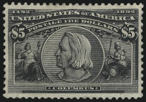 Sale 997, Lot 5735, 1893 Columbian Issue ($2.00 thru $5.00, Scott 242-245)