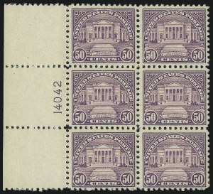 Sale 997, Lot 6095, 1922-29 Issues (Scott 551-573), 50c Lilac (570) Sale 997, Lot 6095, 1922-29 Issues (Scott 551-573)