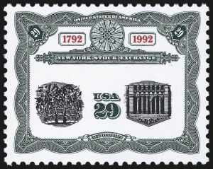 Sale 997, Lot 6130, 29c New York Stock Exchange Invert, Center Omitted (Scott 2630b, 2630c)