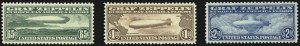 Sale 997, Lot 6157, Air Post Graf Zeppelin Issue (Scott C13-C15)