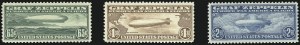 Sale 997, Lot 6159, Air Post Graf Zeppelin Issue (Scott C13-C15)