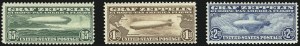 Sale 997, Lot 6162, Air Post Graf Zeppelin Issue (Scott C13-C15)