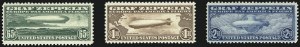 Sale 997, Lot 6165, Air Post Graf Zeppelin Issue (Scott C13-C15)