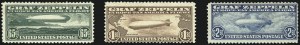 Sale 997, Lot 6174, Air Post Graf Zeppelin Issue (Scott C13-C15)