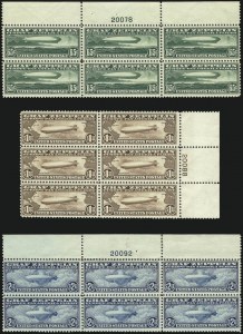 Sale 997, Lot 6178, Air Post Graf Zeppelin Issue (Scott C13-C15)