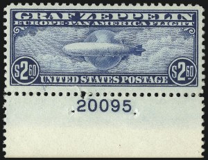 Sale 997, Lot 6188, Air Post Graf Zeppelin Issue (Scott C13-C15)