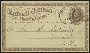 Sale 997, Lot 6371, The Falberg Collection of Postal Cards (UX1-UX9)