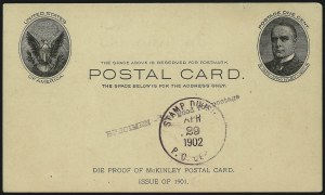 Sale 997, Lot 6407, The Falberg Collection of Postal Cards (UX17 Full Face McKinley)