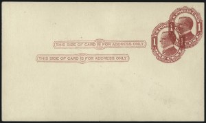 Sale 997, Lot 6422, The Falberg Collection of Postal Cards (UX18-UX27D)