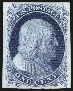 Sale 998, Lot 120, Plate One Late Unused