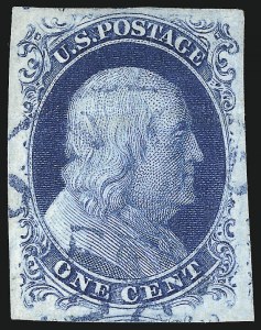 Sale 998, Lot 124, Plate One Late Scarce Recut Varieties