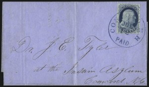 Sale 998, Lot 245, Plate One Late On Cover