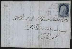 Sale 998, Lot 250, Plate One Late On Cover