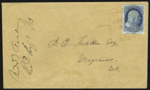 Sale 998, Lot 256, Plate One Late On Cover
