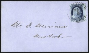 Sale 998, Lot 42, Plate One Early - Type II On Cover