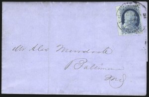 Sale 998, Lot 43, Plate One Early - Type II On Cover