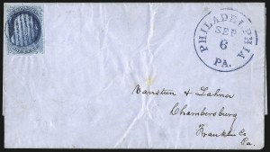 Sale 998, Lot 45, Plate One Early - Type II On Cover