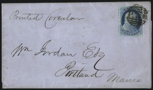 Sale 998, Lot 48, Plate One Early - Type II On Cover