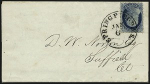 Sale 998, Lot 491, Perforated Stamps From Plate One Late On Cover