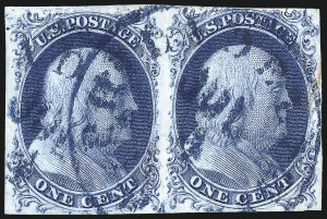Sale 998, Lot 70, Plate One Late - Position 4R1L Type II and Block with 7R1L
