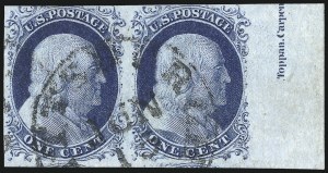 Sale 998, Lot 86, Plate One Late Imprint and Centerline Copies