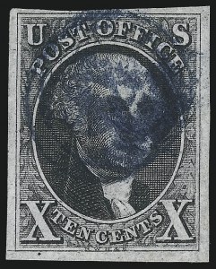 Sale 1007, Lot 2084, 10c 1847 Issue (Scott 2)