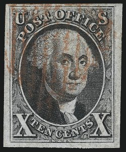 Sale 1007, Lot 2085, 10c 1847 Issue (Scott 2)