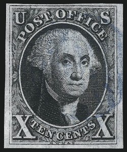 Sale 1007, Lot 2086, 10c 1847 Issue (Scott 2)