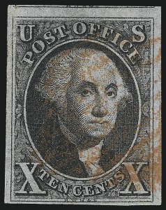 Sale 1007, Lot 2089, 10c 1847 Issue (Scott 2)