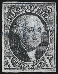 Sale 1007, Lot 2091, 10c 1847 Issue (Scott 2)
