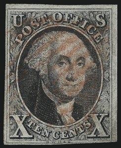 Sale 1007, Lot 2092, 10c 1847 Issue (Scott 2)