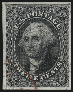 Sale 1007, Lot 2131, 12c 1851-56 Issue (Scott 17)