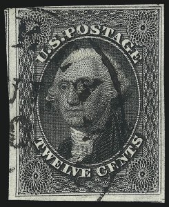 Sale 1007, Lot 2133, 12c 1851-56 Issue (Scott 17)