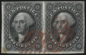 Sale 1007, Lot 2135, 12c 1851-56 Issue (Scott 17)