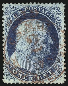 Sale 1007, Lot 2142, 1c 1857-60 Issue (Scott 19b-24)