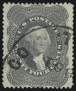 Sale 1007, Lot 2171, 24c-90c 1857-60 Issue (Scott 37-39)