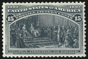 Sale 1007, Lot 2417, 1893 Columbian Issue (1c thru 30c, Scott 230-239)