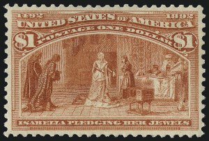 Sale 1007, Lot 2431, 1893 Columbian Issue (50c thru $1.00, Scott 240-241)