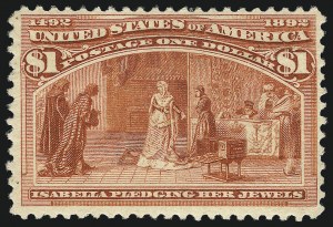 Sale 1007, Lot 2436, 1893 Columbian Issue (50c thru $1.00, Scott 240-241), $1.00 Columbian (241) Sale 1007, Lot 2436, 1893 Columbian Issue (50c thru $1.00, Scott 240-241)