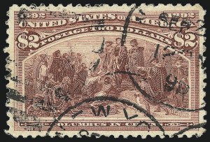 Sale 1007, Lot 2442, 1893 Columbian Issue ($2.00 thru $5.00, Scott 242-245)