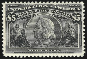 Sale 1007, Lot 2456, 1893 Columbian Issue ($2.00 thru $5.00, Scott 242-245)