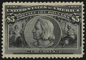 Sale 1007, Lot 2457, 1893 Columbian Issue ($2.00 thru $5.00, Scott 242-245)