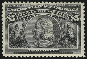 Sale 1007, Lot 2460, 1893 Columbian Issue ($2.00 thru $5.00, Scott 242-245)